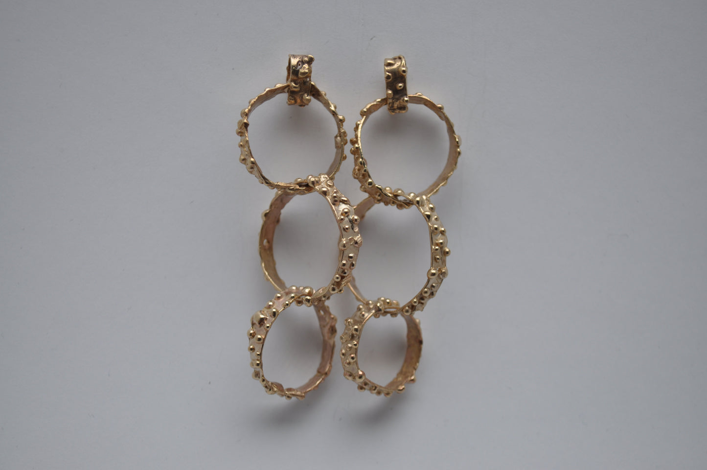Long shield earrings