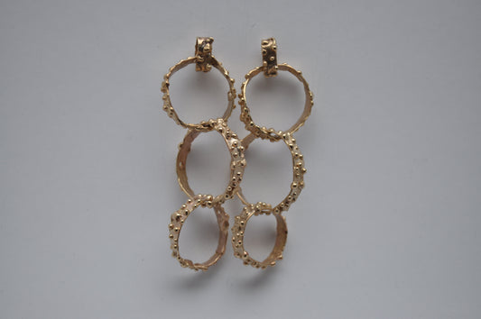 Long shield earrings