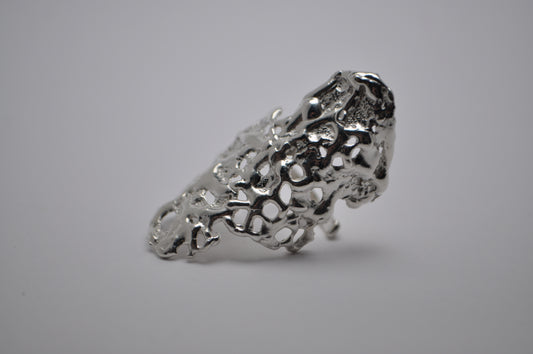 Crochet ring (silver)
