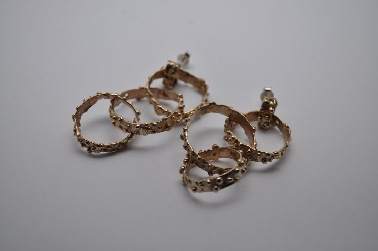 Long shield earrings