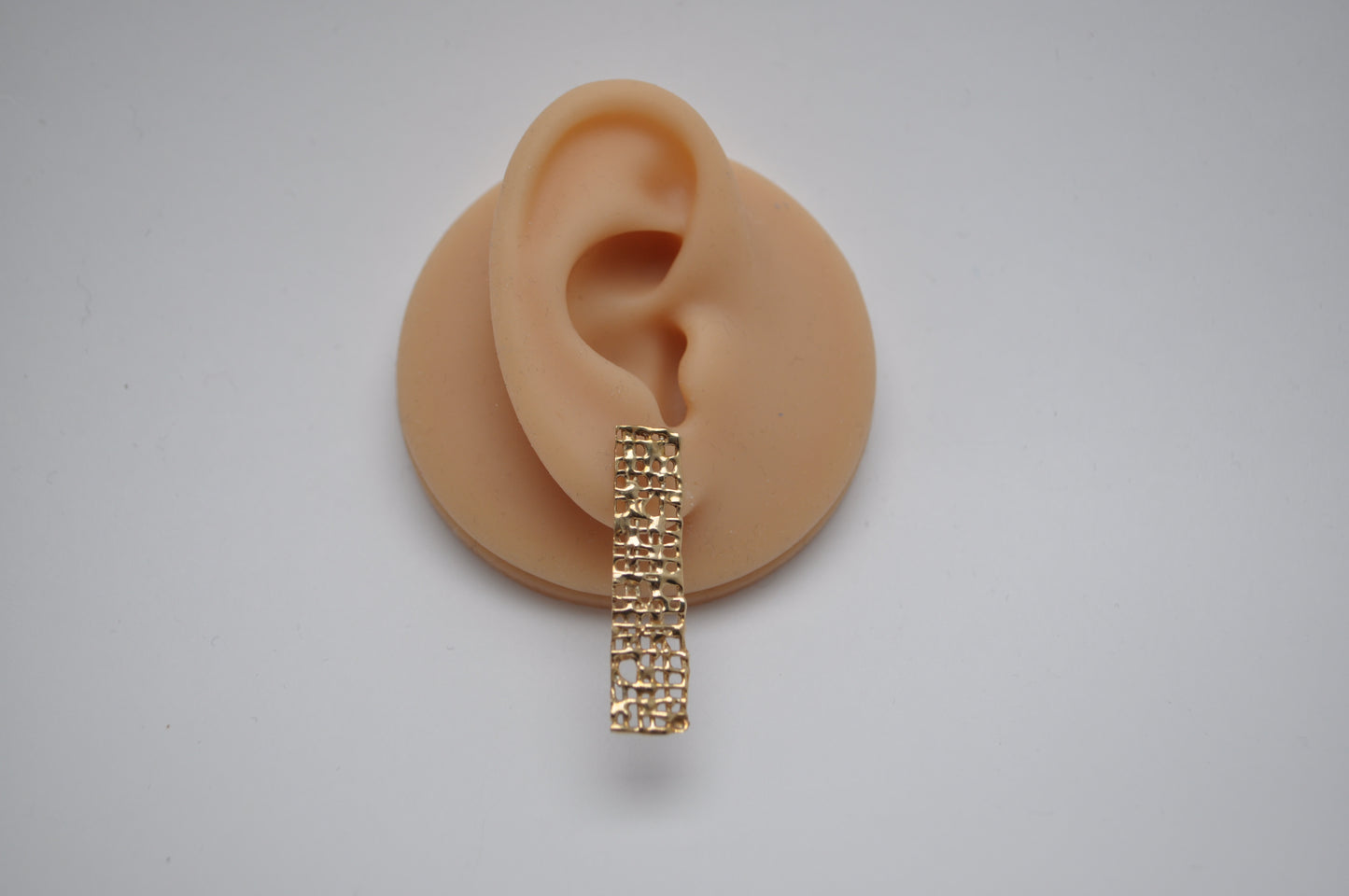 Long waffle earrings