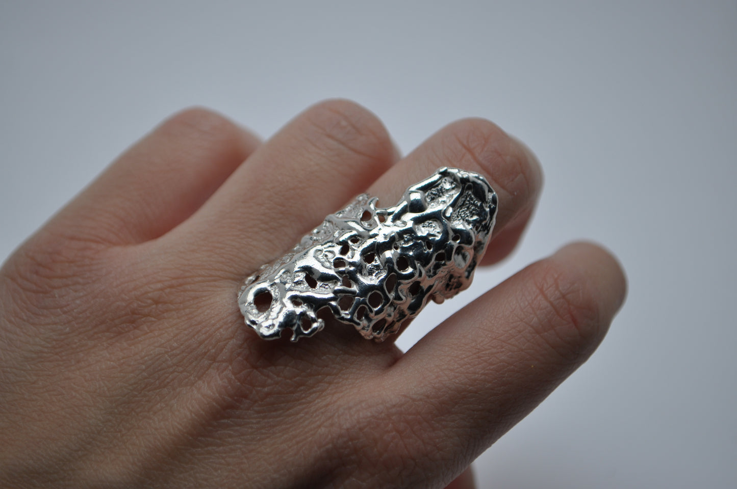 Crochet ring (silver)